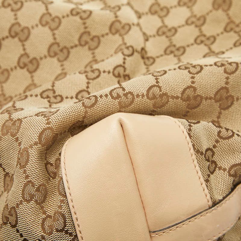 GUCCI GG Canvas 247209 Beige Brown Canvas Leather Women's GUCCI