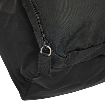 PRADA Triangle Logo Plate Mini Rucksack Backpack Black Nylon Ladies PRADA