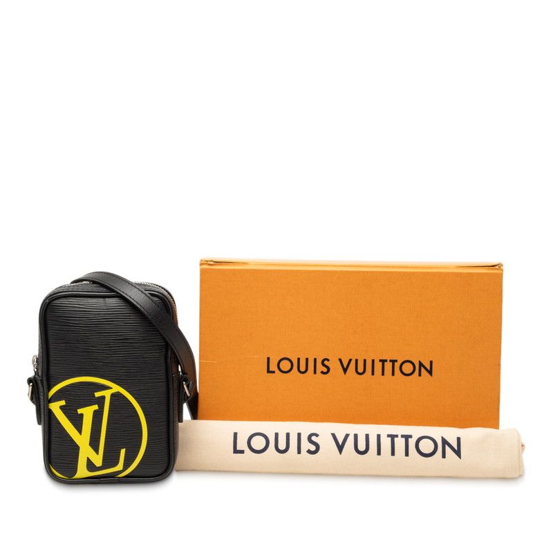 Louis Vuitton Epi Danube PM M55120 Black Yellow Leather Ladies Louis Vuitton