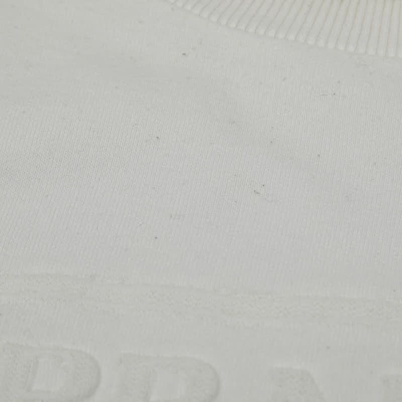 Prada Felpa Logo T-Shirt Size L Ujn773 Ivory-White Cotton Men's