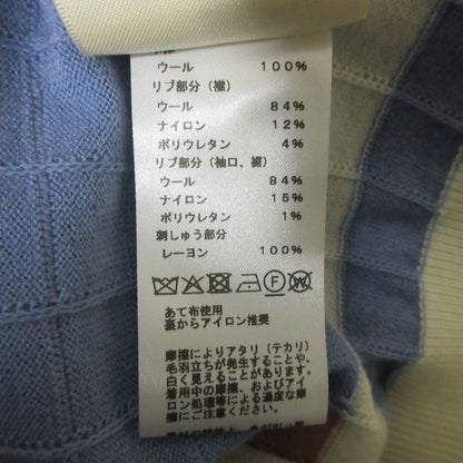 25SS HERMES Short Sleeve Knit Sweater 5e2653de Size38 Blue Ladies