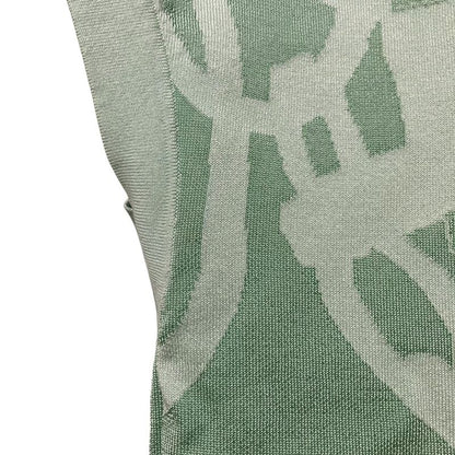 25SS HERMES Brides DE GALA Knit Sweater Size 36 Green Ladies