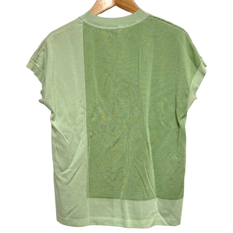 25SS HERMES Brides DE GALA Knit Sweater Size 36 Green Ladies