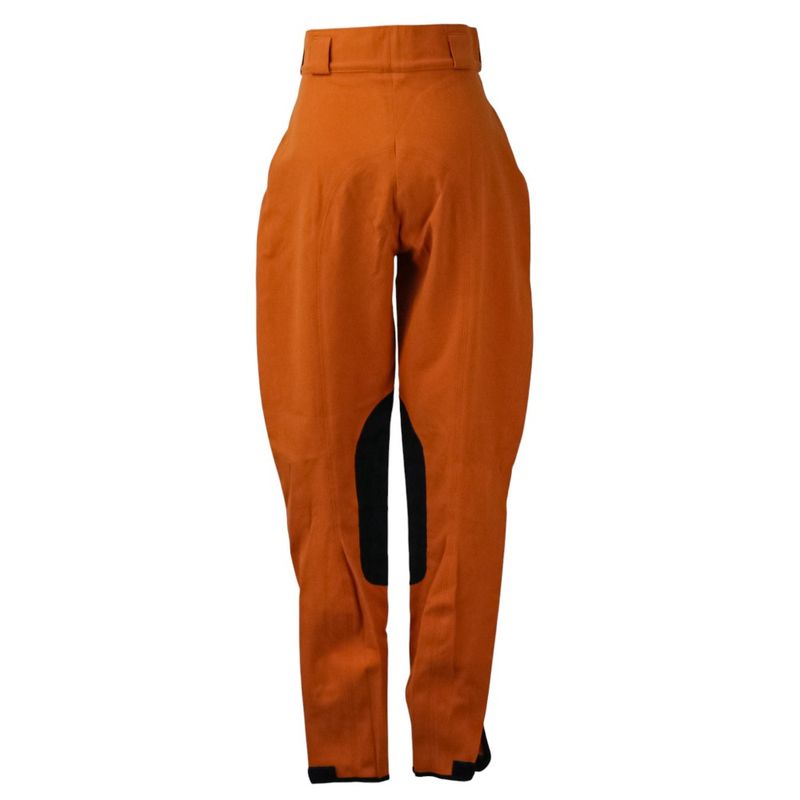 90's HERMES Vintage Two-tuck Serie Button Tankard Pants 44 Orange Navy