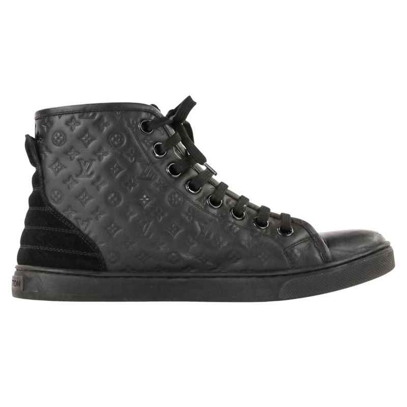 Louis Vuitton Monogram Empreinte Side Zip High Cut Sneakers Size 37 Approximatel