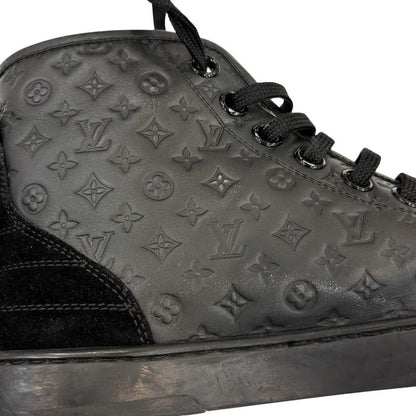 Louis Vuitton Monogram Empreinte Side Zip High Cut Sneakers Size 37 Approximatel