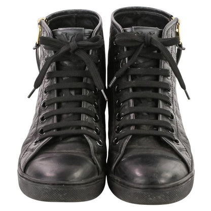 Louis Vuitton Monogram Empreinte Side Zip High Cut Sneakers Size 37 Approximatel