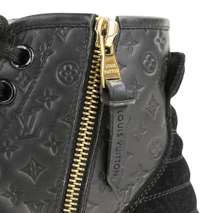 Louis Vuitton Monogram Empreinte Side Zip High Cut Sneakers Size 37 Approximatel