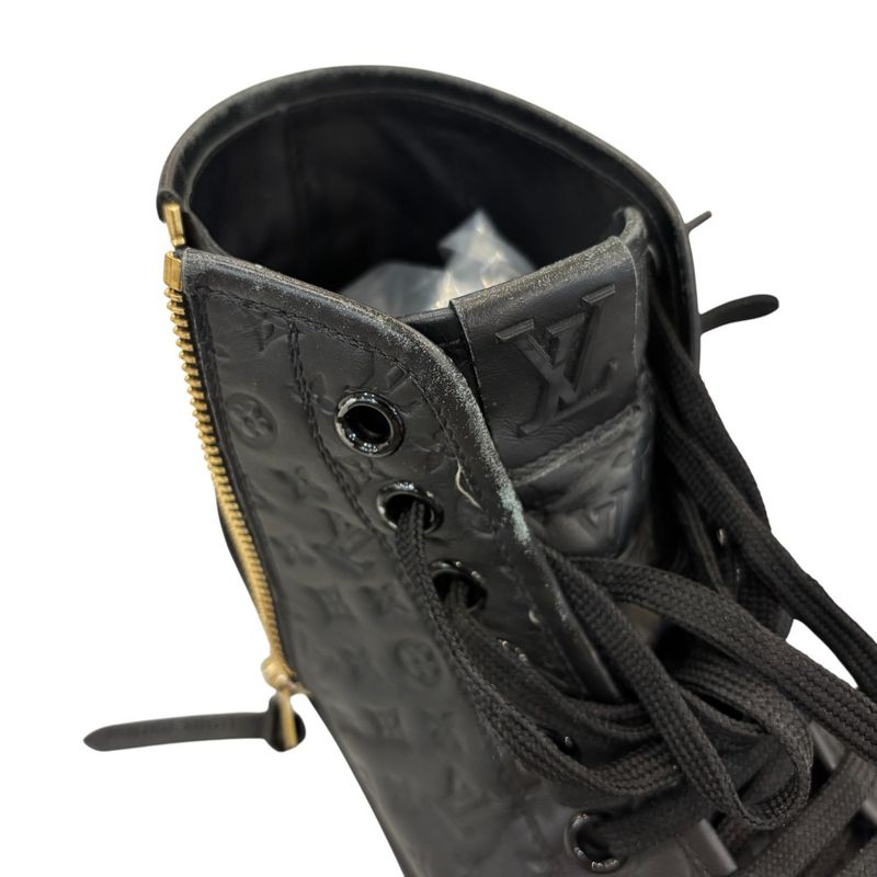 Louis Vuitton Monogram Empreinte Side Zip High Cut Sneakers Size 37 Approximatel