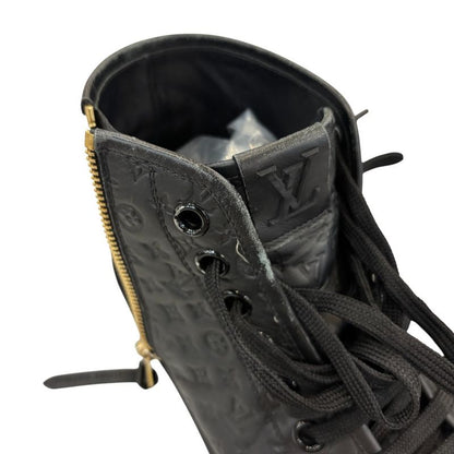 Louis Vuitton Monogram Empreinte Side Zip High Cut Sneakers Size 37 Approximatel
