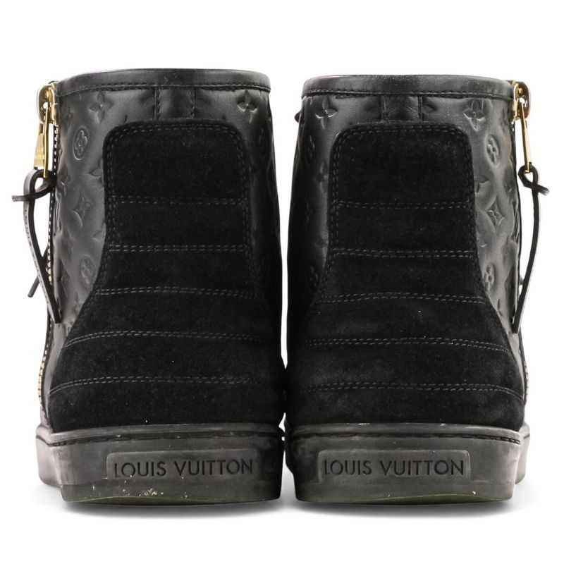 Louis Vuitton Monogram Empreinte Side Zip High Cut Sneakers Size 37 Approximatel