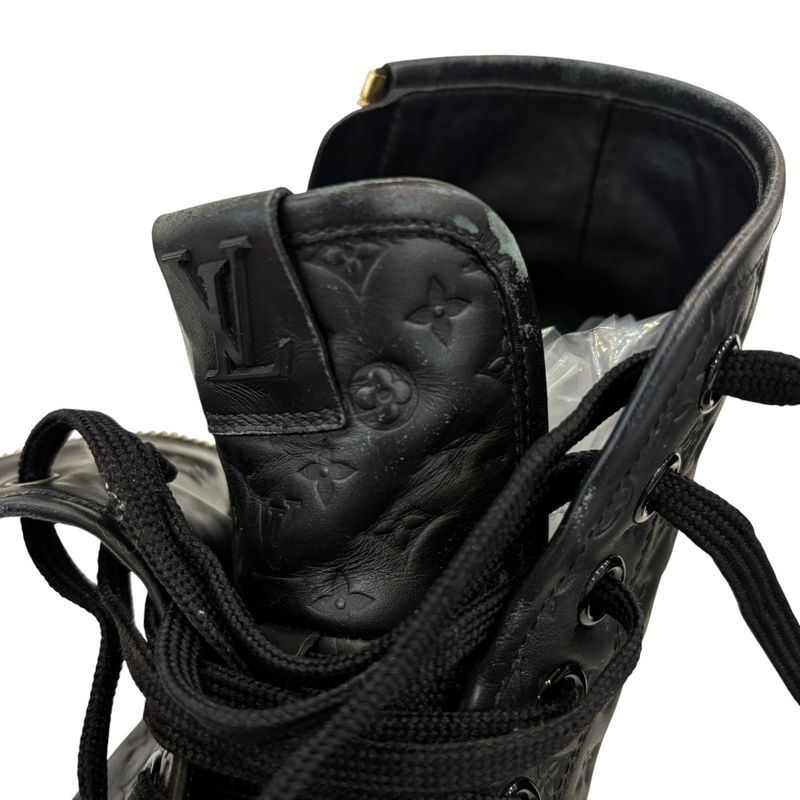 Louis Vuitton Monogram Empreinte Side Zip High Cut Sneakers Size 37 Approximatel