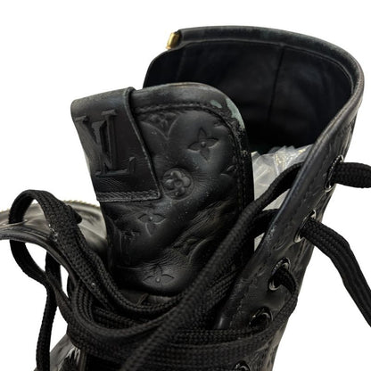 Louis Vuitton Monogram Empreinte Side Zip High Cut Sneakers Size 37 Approximatel