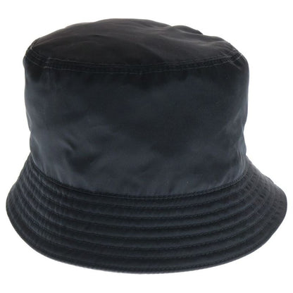 PRADA 20SS Re-nylon Triangle Logo Plate Bucket Hat Black 1hc137