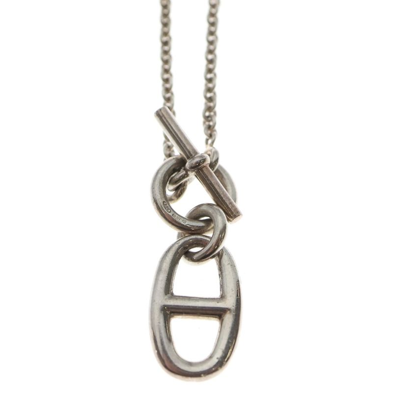 HERMES Chaine D'ancre Amulet Necklace Pendant Chain Silver - Sv925