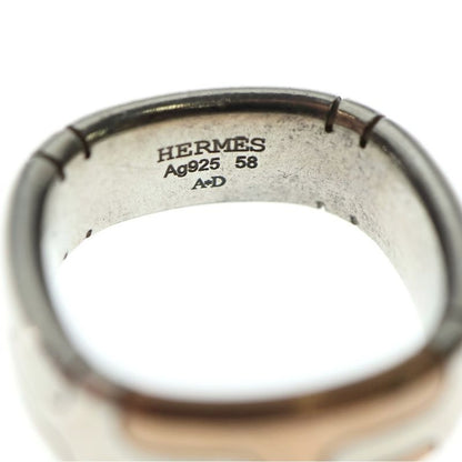 Hermes Square Combination Star-Ring 58 Silver Bronze