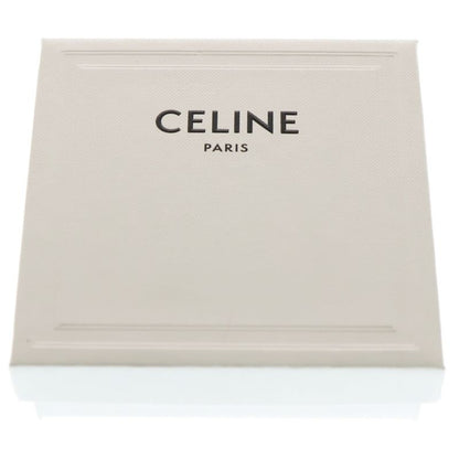 CELINE Striped Hair Tie Scrunchie Triomphe Navy X White Gold Hardware