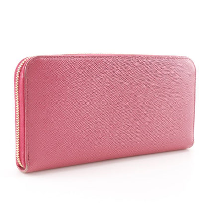 PRADA Ribbon 1ml506 Saffiano Peonia Pink Women's Long Wallet