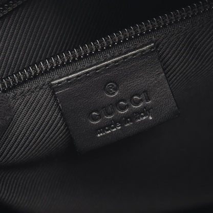 GUCCI Shoulder Bag GG Canvas 018.1612 Black Canvas Leather Shoulder Bag Women's