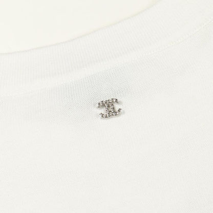 CHANEL Short Sleeve T-shirt Star-coco Mark Oversize P76443k10987 White Cotton