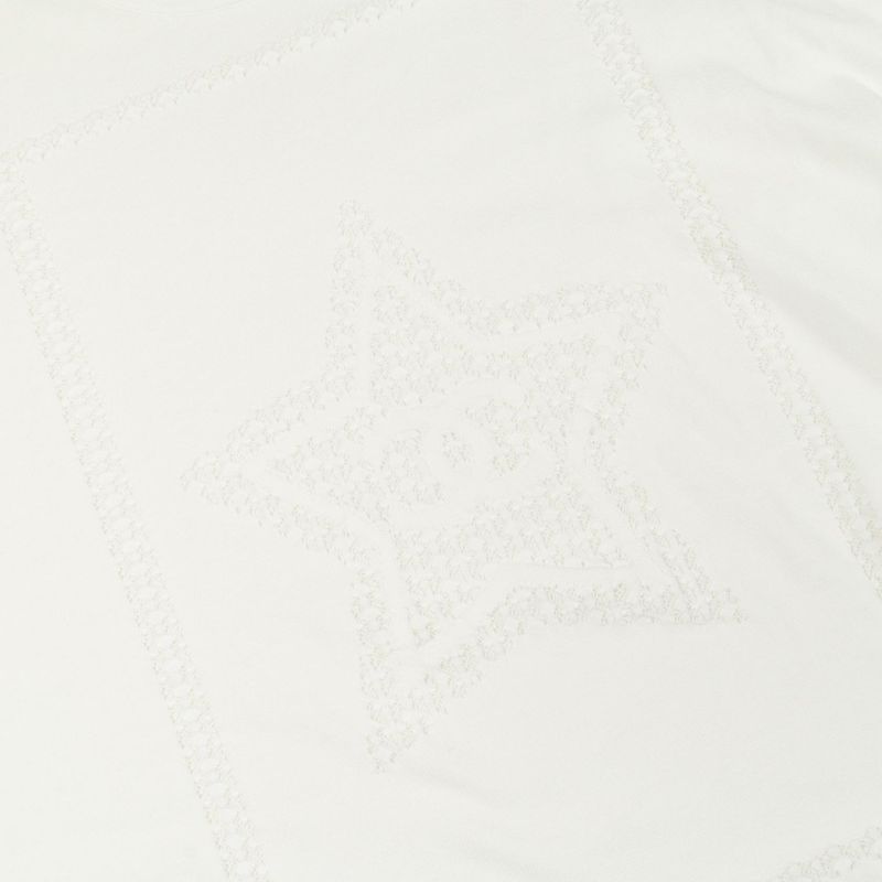 CHANEL Short Sleeve T-shirt Star-coco Mark Oversize P76443k10987 White Cotton