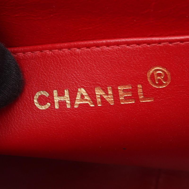 CHANEL Shoulder Bag Bias Stitch Red Leather Bias Stitch Chain Shoulder Women