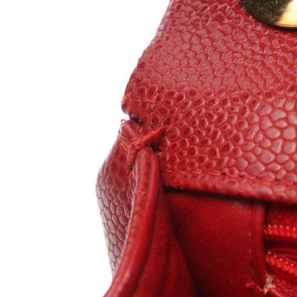 CHANEL Shoulder Bag Bias Stitch Red Leather Bias Stitch Chain Shoulder Women