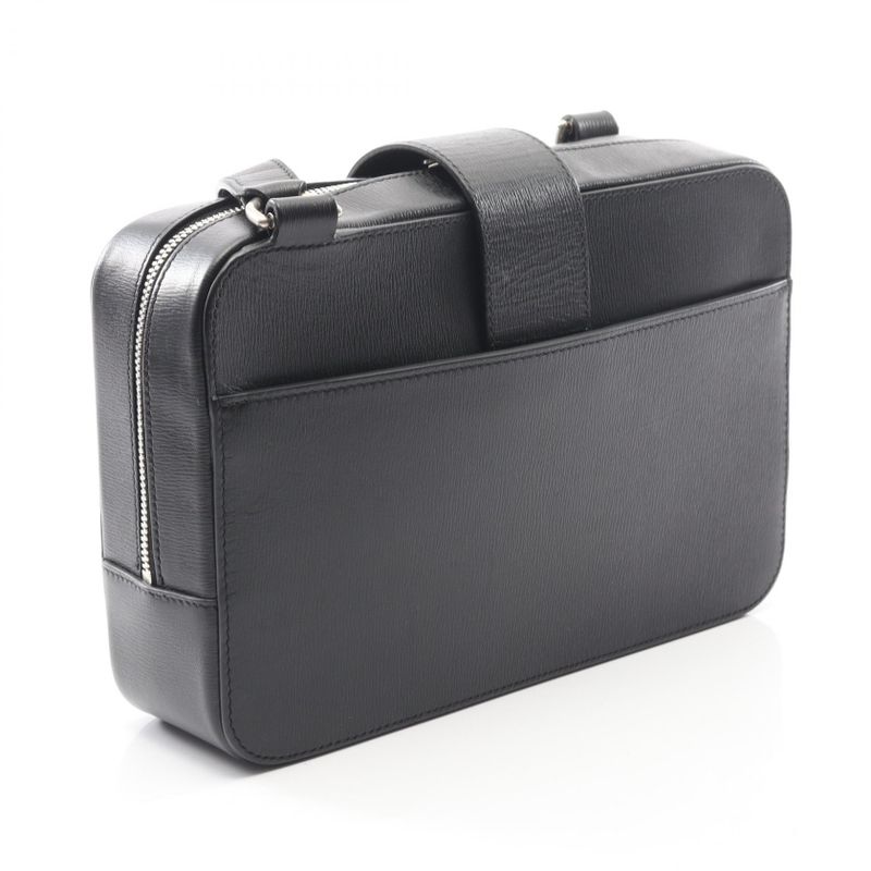 BALENCIAGA Shoulder Bag Tuck 637881 Black Leather Tuck Shoulder Bag Women's