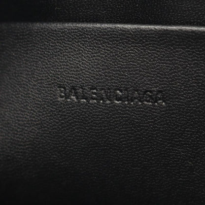 BALENCIAGA Shoulder Bag Tuck 637881 Black Leather Tuck Shoulder Bag Women's