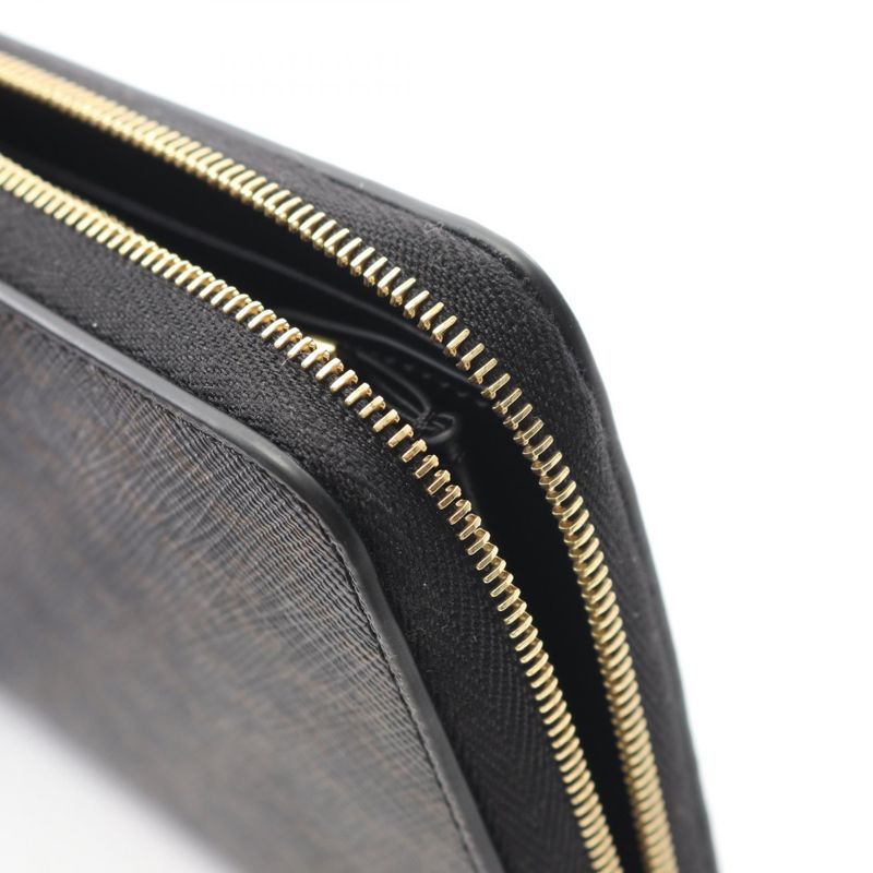 CELINE Round Long Wallet Triomphe Large Zip Wallet 10b55 2BQ3 38NO Black Others