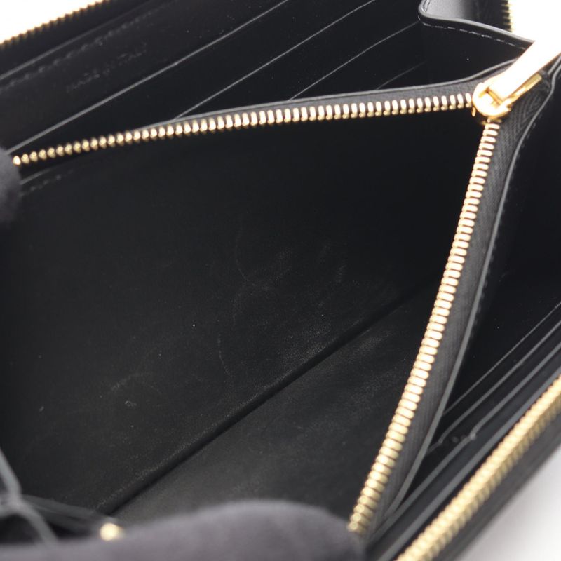 CELINE Round Long Wallet Triomphe Large Zip Wallet 10b55 2BQ3 38NO Black Others