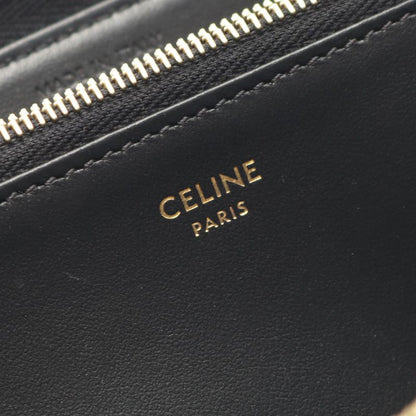 CELINE Round Long Wallet Triomphe Large Zip Wallet 10b55 2BQ3 38NO Black Others