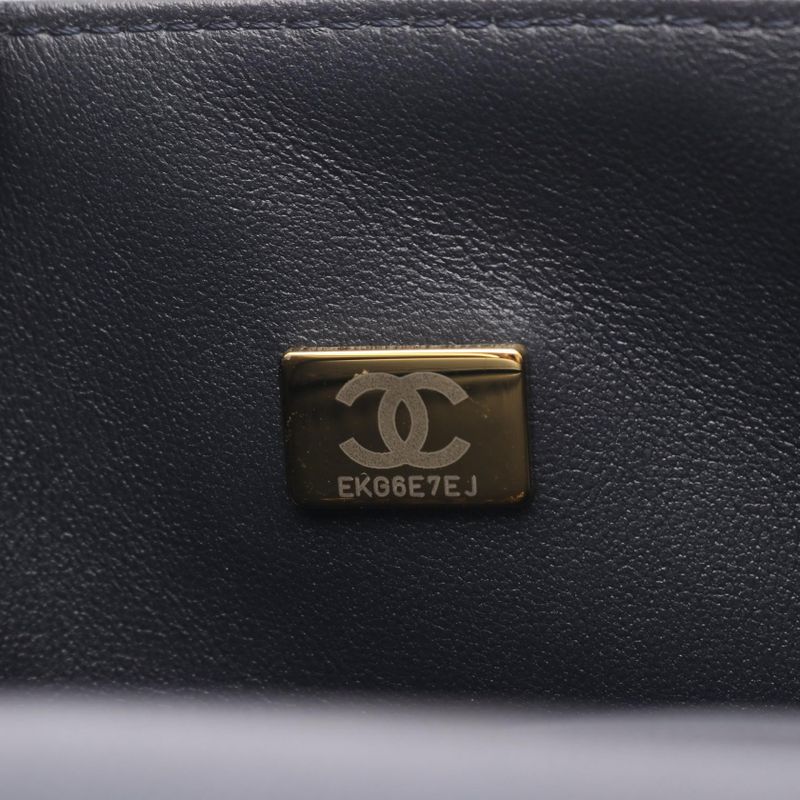 CHANEL Shoulder Bag Beautiful CHANEL As3018 Navy Leather Beautiful CHANEL Chain
