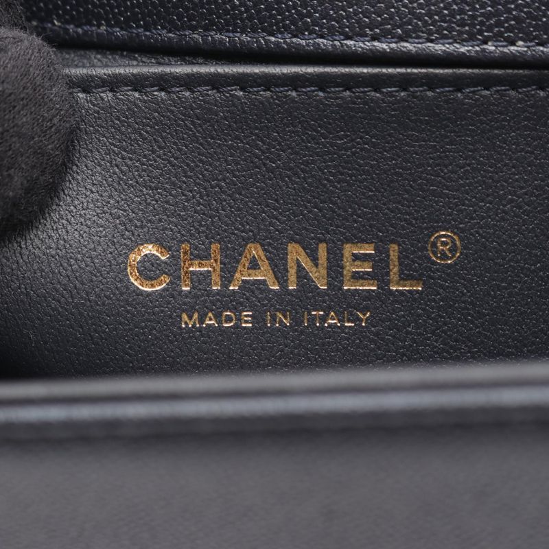 CHANEL Shoulder Bag Beautiful CHANEL As3018 Navy Leather Beautiful CHANEL Chain