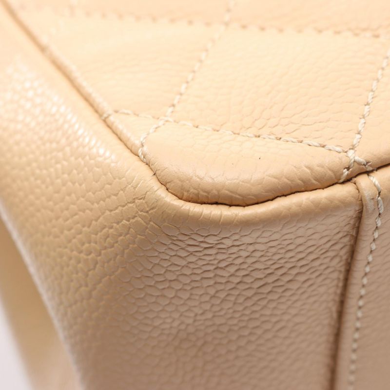 CHANEL Tote Bag Matelasse Grand Shopping GST A50995 Beige Leather GST Chain