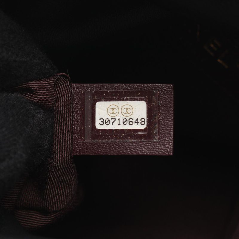 CHANEL Shoulder Bag Coco Mark As2313 Black Lambskin Bucket Drawstring Chain