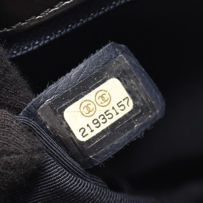 CHANEL Shoulder Bag Matelasse Tricolor Black Navy Red Leather Matelasse