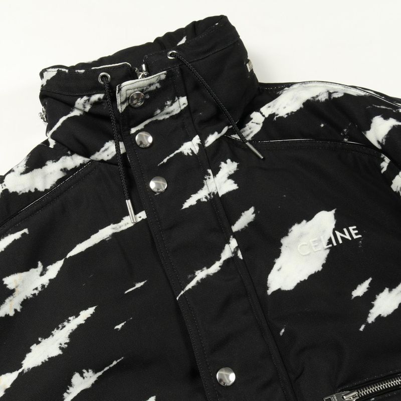 CELINE Tie Dye Blouson Jacket 2w719839s Black Nylon Jacket Men's B