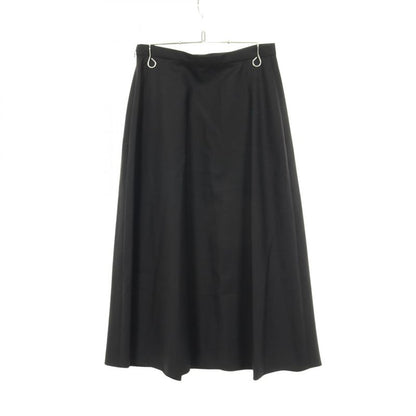 Christian DIOR Skirt D Uniforme Pleated Black Wool Skirt Women's