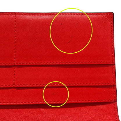 FENDI Wallet Women's Men's Brand Long Wallet Leather Bug's Eye Black Flap Style