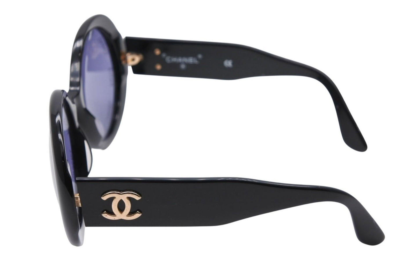 Chanel Paris Sunglasses Eyewear CC Logo Black Vintage — view 7