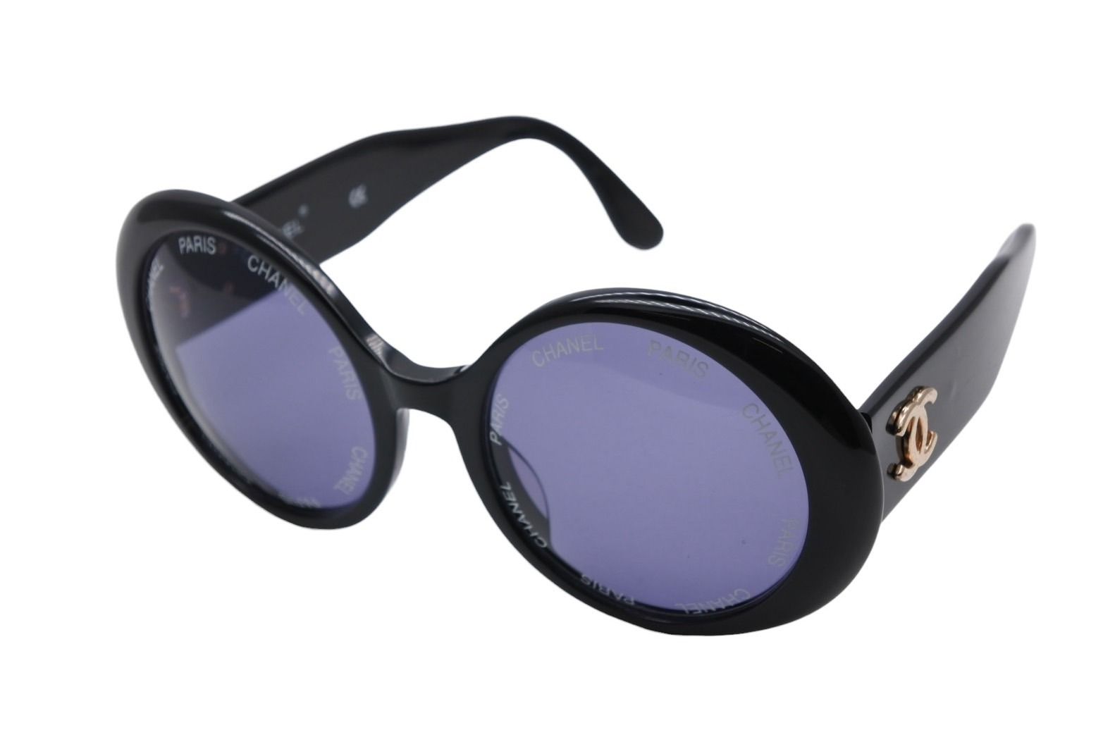 Chanel Paris Sunglasses Eyewear CC Logo Black Vintage — view 2