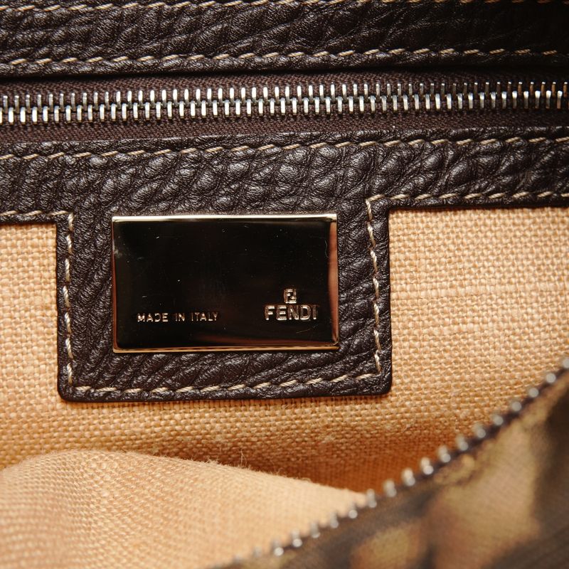 Fendi Shoulder Bag Zucca Canvas