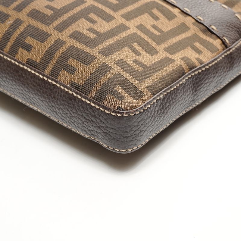 Fendi Shoulder Bag Zucca Canvas