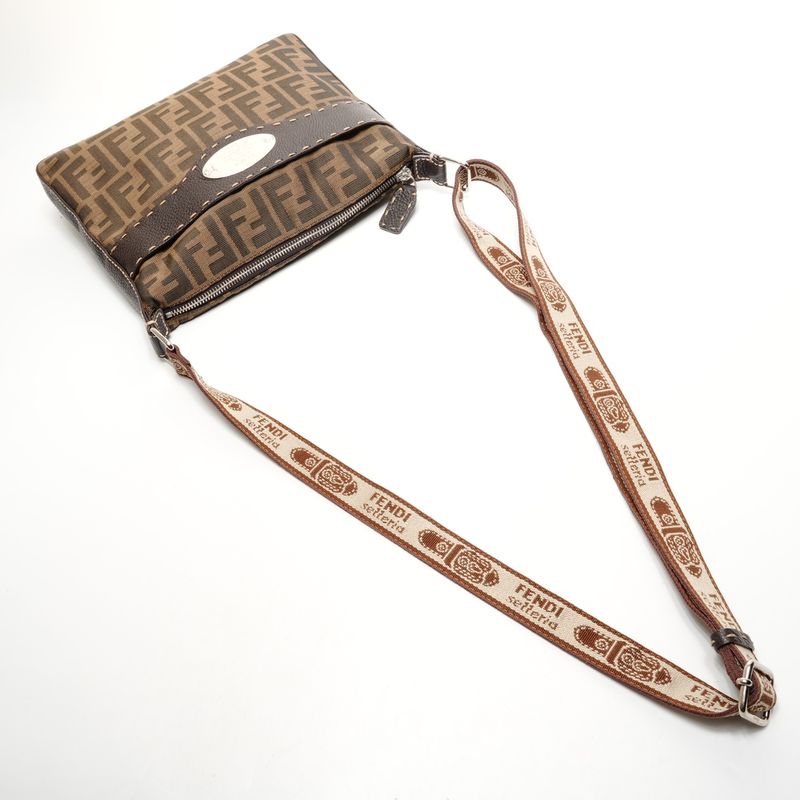 Fendi Shoulder Bag Zucca Canvas