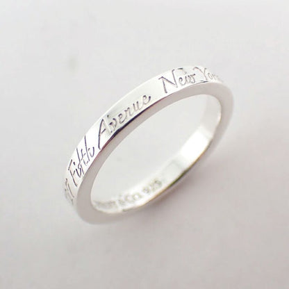 Tiffany & Co 925 Notes Naro Ring No 11 J131-8