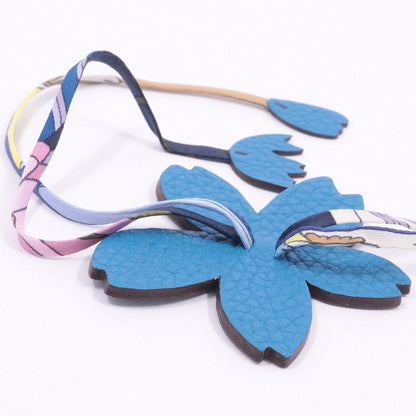 Hermes Petite Ash Charm Cherry Blossom Blue [ioki Blue Size