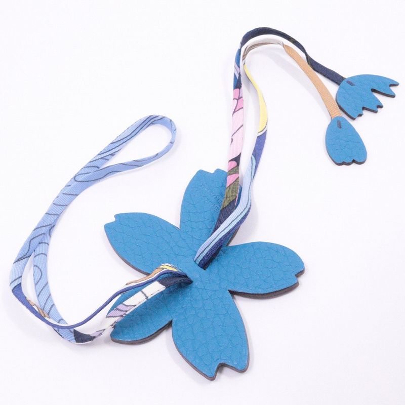 Hermes Petite Ash Charm Cherry Blossom Blue [ioki Blue Size