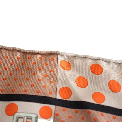 Hermes Carre 45 Gavroche Scarf Clic Clac Silk Brown