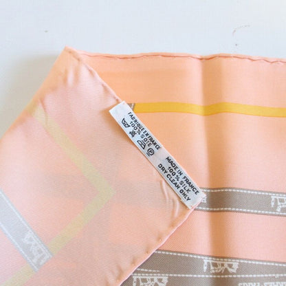 Hermes Carre 45 Scarf Gavroche Bolduc Ribbon Orange